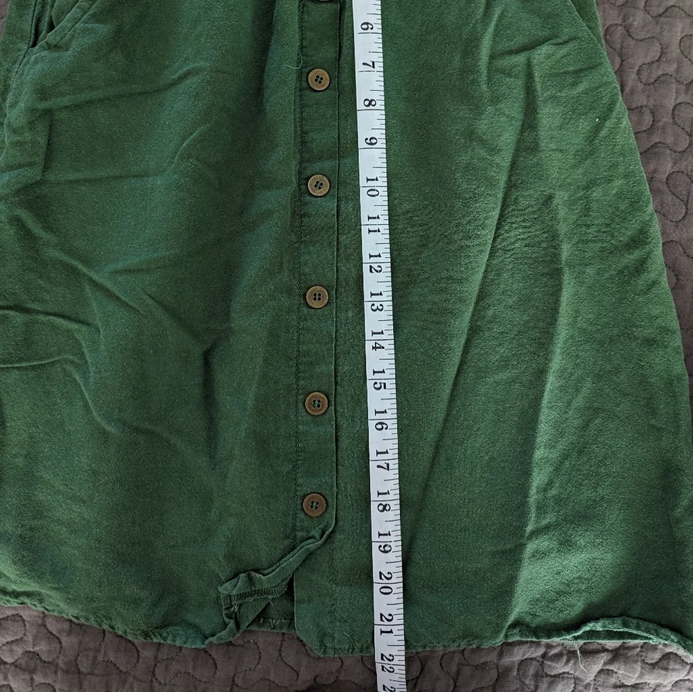 Green Linen Skirt - Picture 6 of 8
